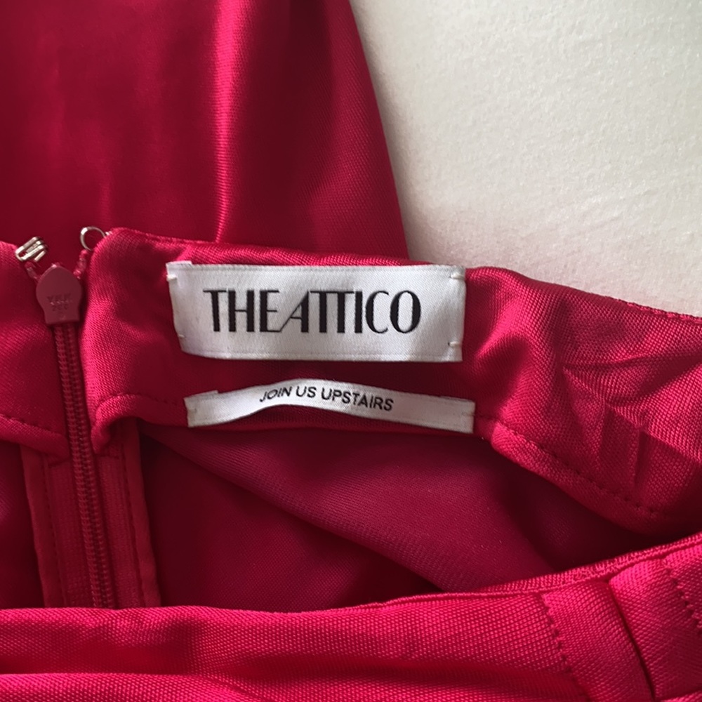 The Attico raspberry pink high rise draped midi skirt 38 XS - Picture 7 of 10